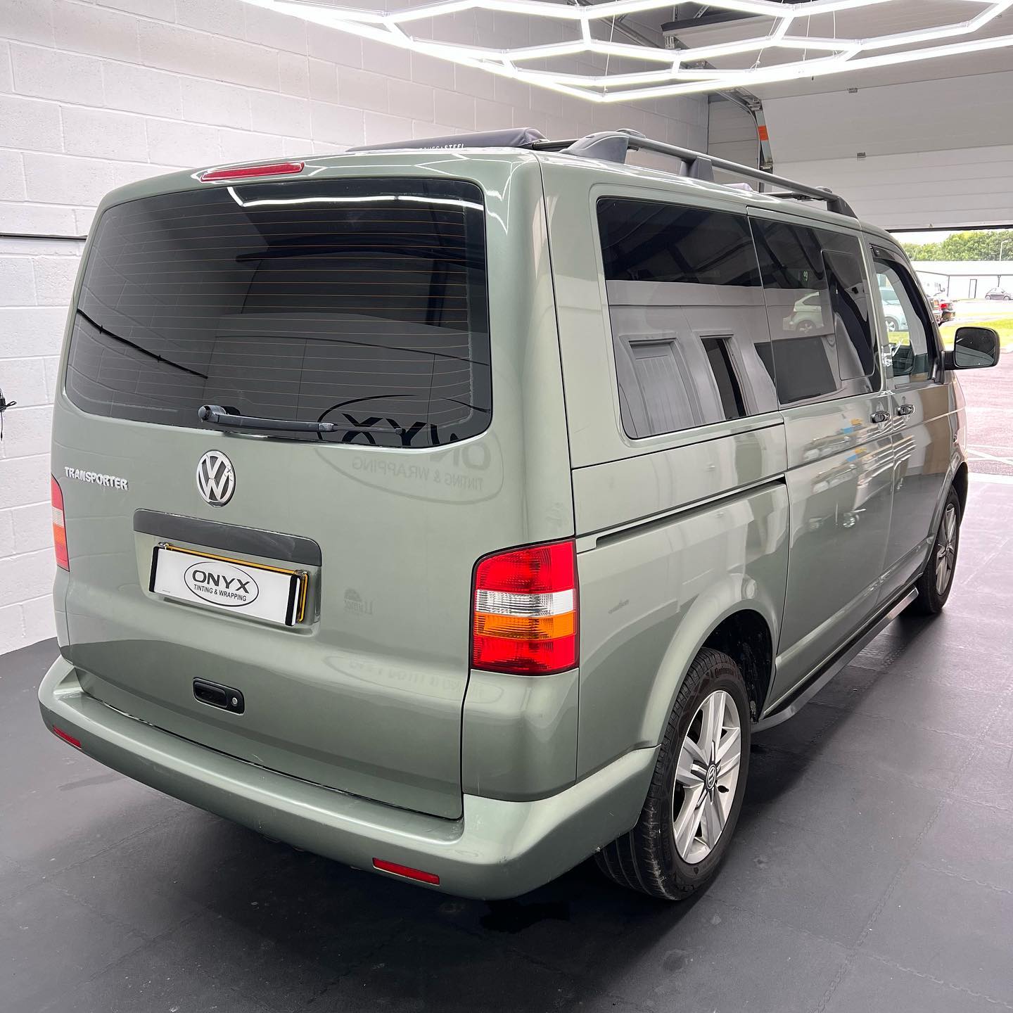 VW Transporter 5% Tint, Sunstrip and Bonnet Wrap