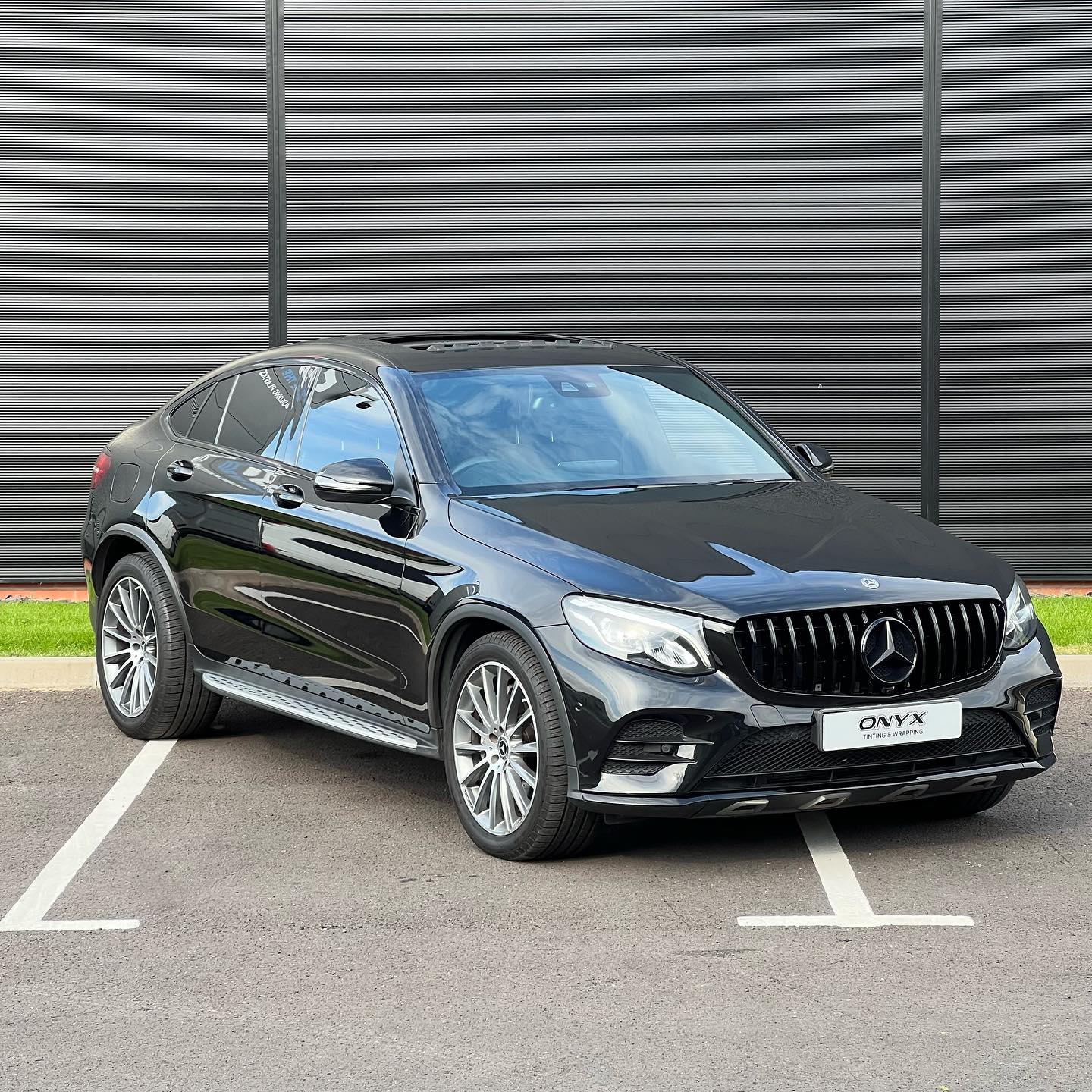 Black Mercedes-Benz GLC Coupe Chrome Delete