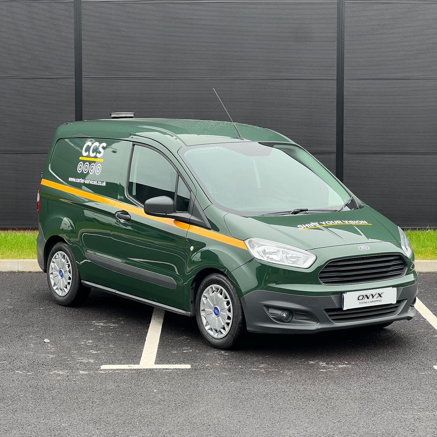 CCS Ford Transit Courier Signage and Rear Chevrons