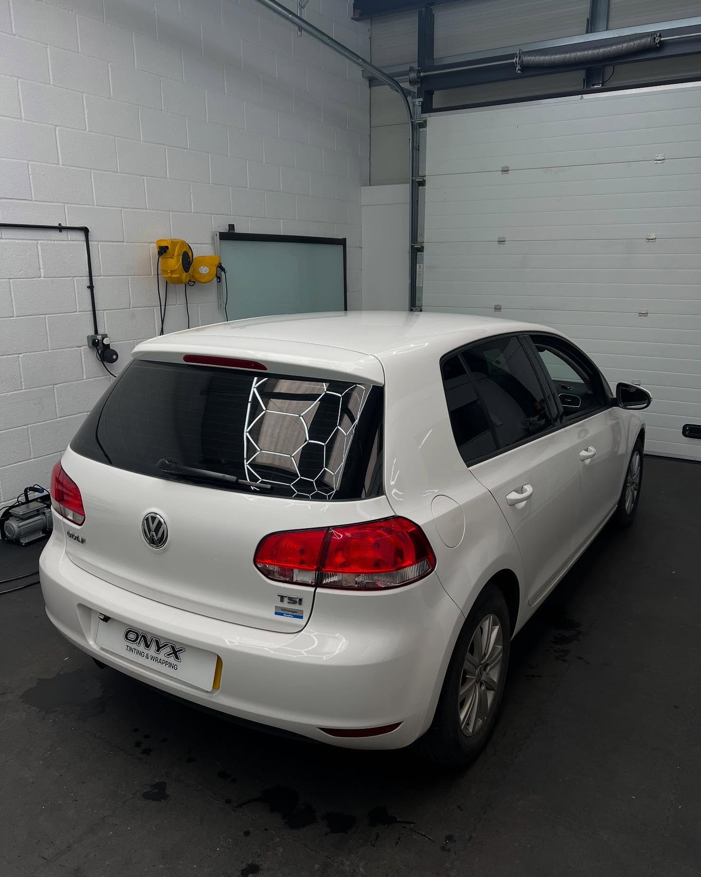 White VW Golf Mk6 15% Window Tinting