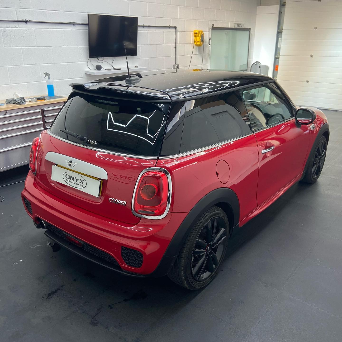 Red MINI Cooper F56 LLumar 15% Window Tinting